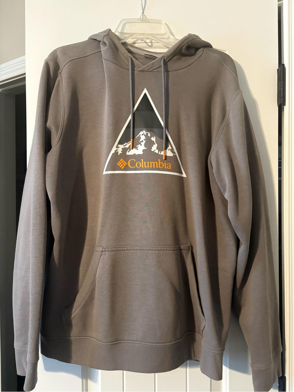 Columbia Brown Hooded Pullover with Mountain Logo
